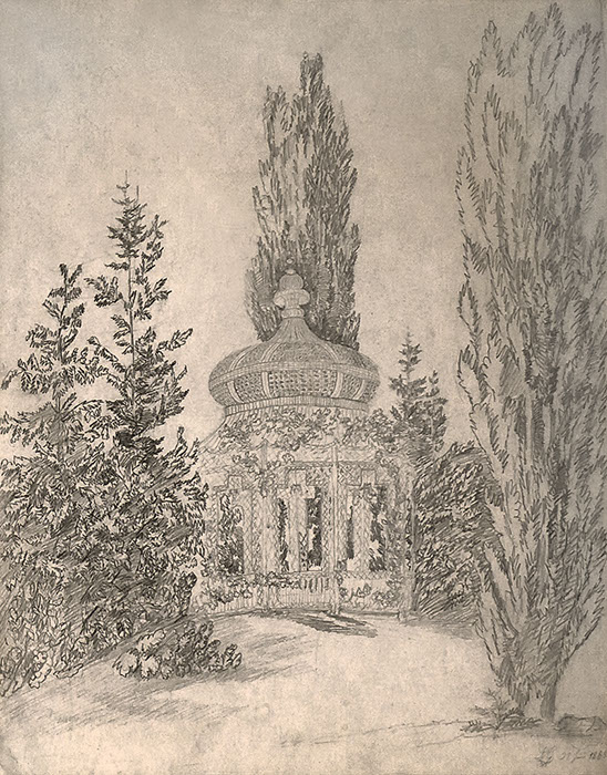 Teepavillon im Park 1865 Louisa Graham